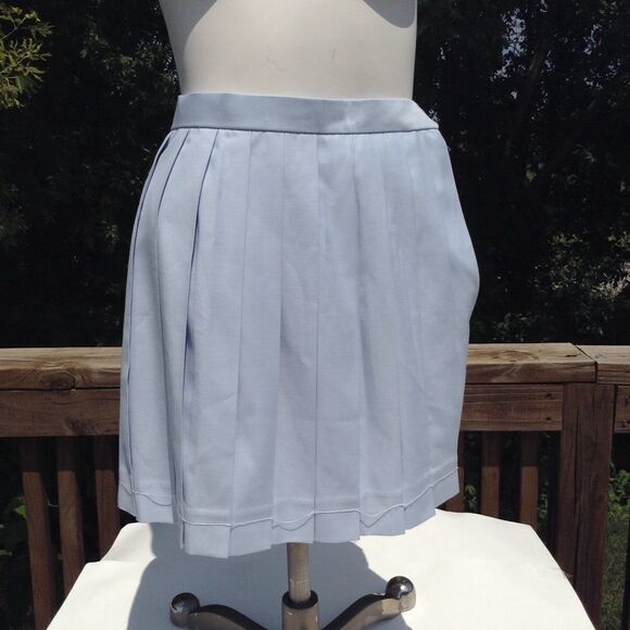 TUSKINO HOUSE Blue Pleated Mini Skirt Size Small - Picture 1 of 10